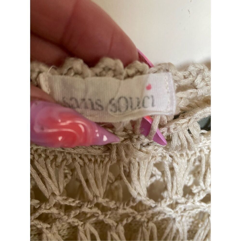 Sans Souci tan knit top - Picture 2 of 3